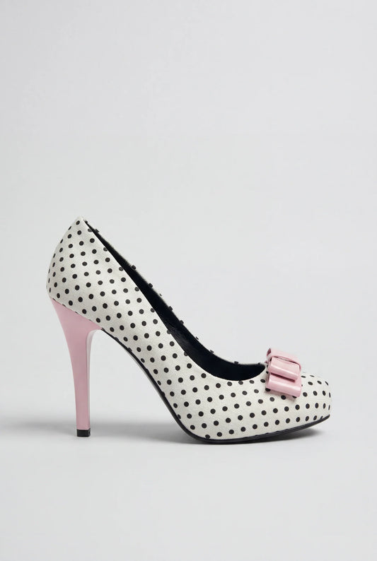 Polka Dot Bow Heels
