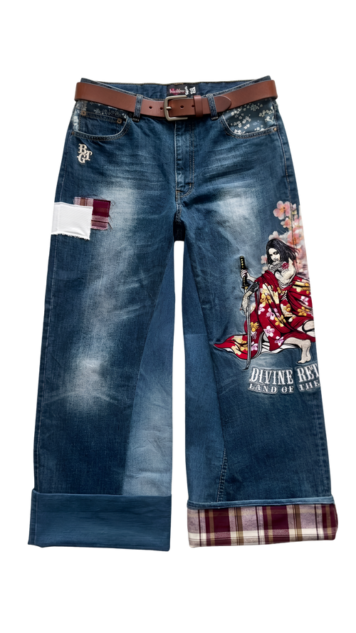 Flannel Graphic Jeans