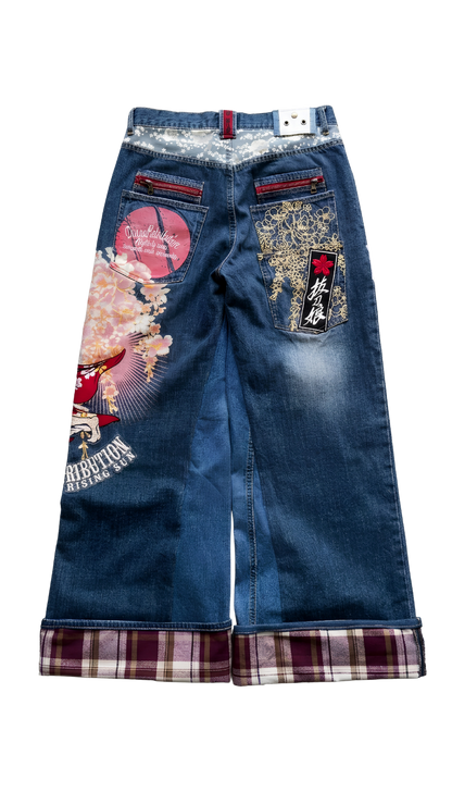 Flannel Graphic Jeans
